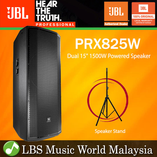 JBL PRX825W 1500W Dual 15” Powered Speaker 2 Way Full Range Loudspeaker with Wi-F (PRX825)