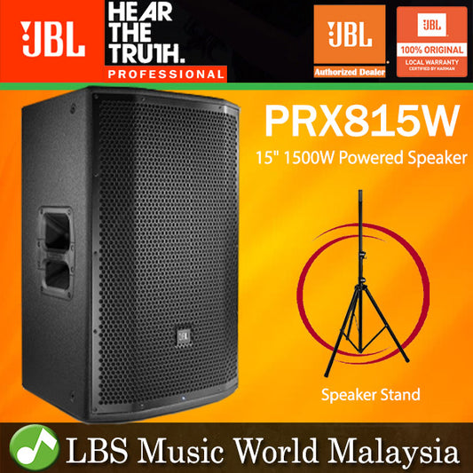JBL PRX815W 1500W 12" Powered Speaker 2 Way Full Range Floor Monitor with Wi-Fi (PRX815)