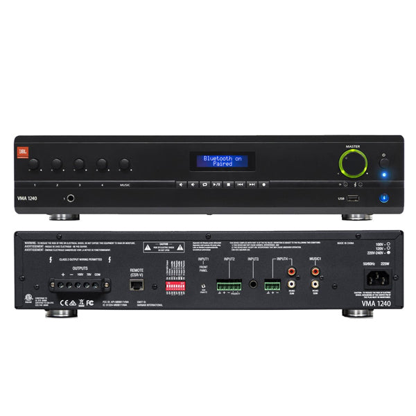 JBL C50 PACK Satellite Loudspeaker System with VMA1240 Mixer Amplifier with USB and Bluetooth Package (C50PACK VMA-1240)