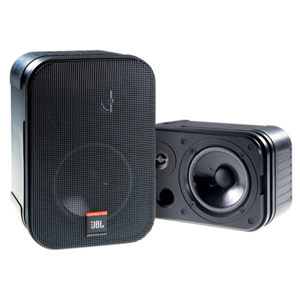 JBL C1 PRO Two Way Professional Compact Loudspeaker System Pair with VMA1240 240 Watt Bluetooth USB Mixer Amplifier (VMA 1240)