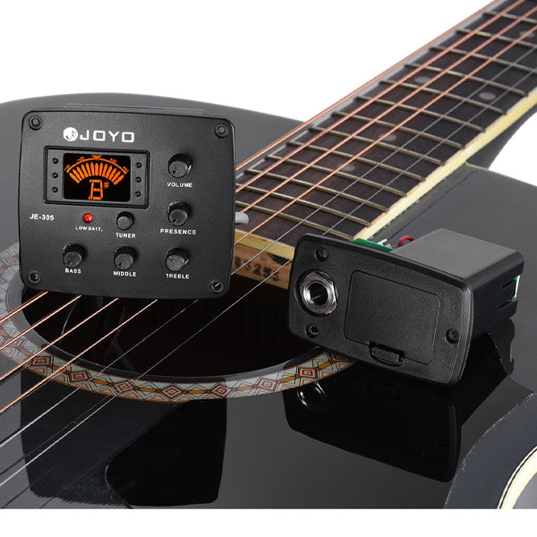 Joyo JE-305 4 Band Preamp EQ Pickup with Tuner for Acoustic Guitar (JE305 JE 305)