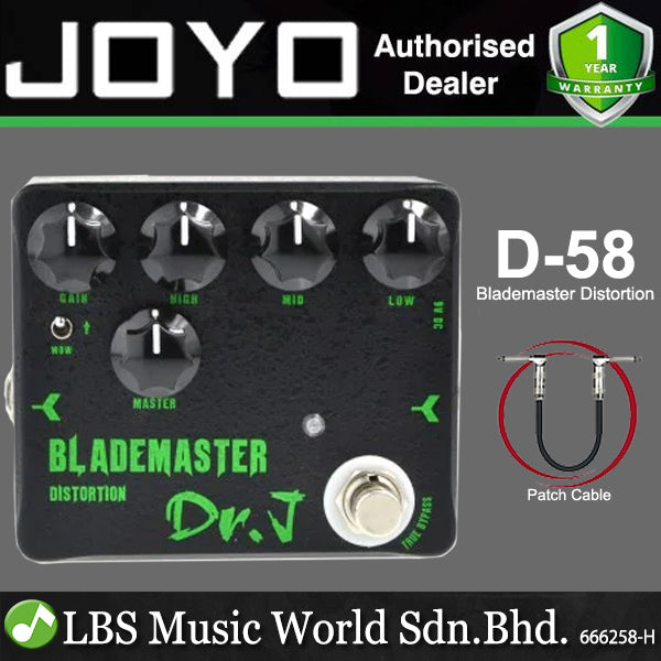 Joyo D-58 Dr.J Blademaster Distortion Guitar Effect Pedal (D58 D 58)
