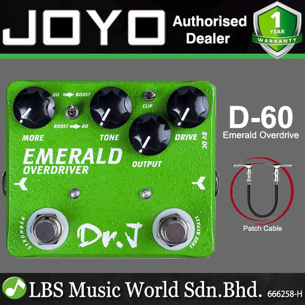 Joyo D-60 Dr.J Green Emerald Overdrive Mosfet Diode Guitar Effect Pedal (D60 D 60)