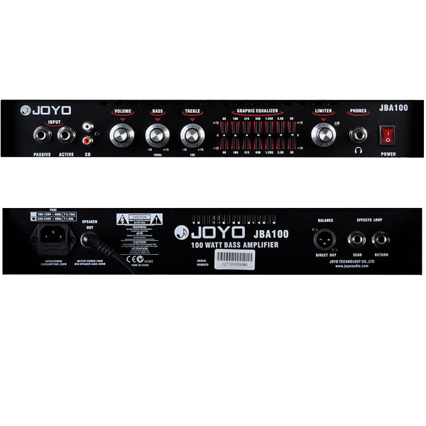 Joyo JBA-100 100W Bass or Monitor Speaker Amp for Bass and Drum Amplifier (JBA100)