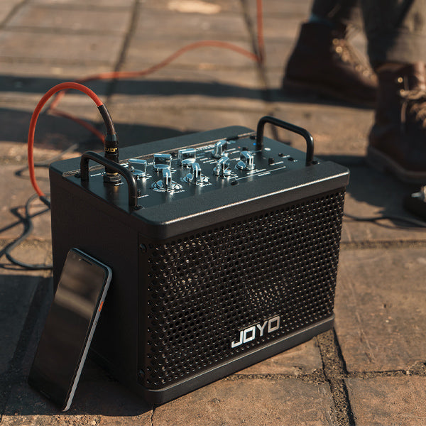 Joyo DC-15S 15W Acoustic Guitar Amplifier Speaker Rechargeable Bluetooth with 9 Amp Models 6 Digital Effects (DC15S DC 15S)