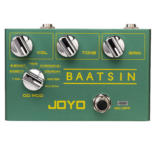 Joyo R-11 BAATSIN Distortion And Overdrive Multi Effect Pedal Pure Analog Circuit With 8 Different Mode (R11 R 11)