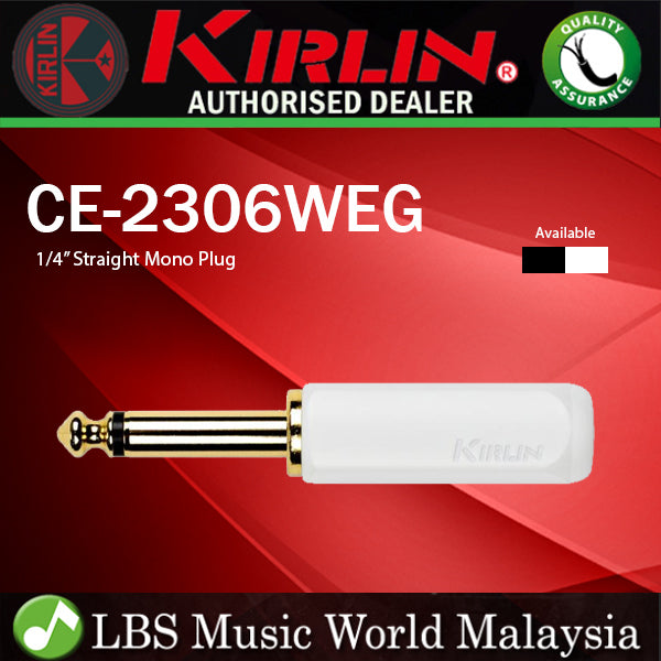 Kirlin CE-2306 1/4" Straight Mono Plug with Gold Plated (CE2306 CE 2306)