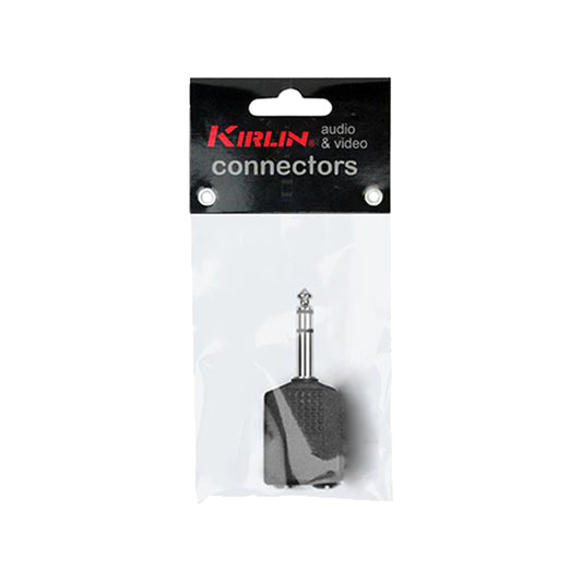 Kirlin 2654 Adapter 1/4 Inch TRS Male to Dual 1/4 Inch TRS Female Nickel Plated Audio Jack