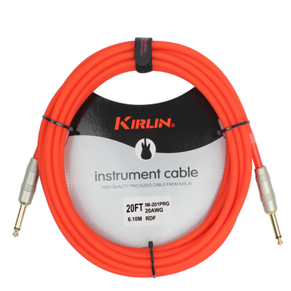 Kirlin Cable IM-201PRG Red Frost Instrument Cable Mono Plug 6 Meter Guitar Cable