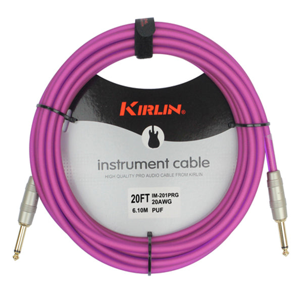 Kirlin Cable IM-201PRG Purple Frost Instrument Cable Mono Plug 3 Meter Guitar Cable