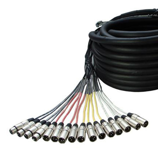 Kirlin MTB-1601 /BK 16 Channel 30 Meter Multi-track Cable XLR Male Female 16 In 16 Out Cable