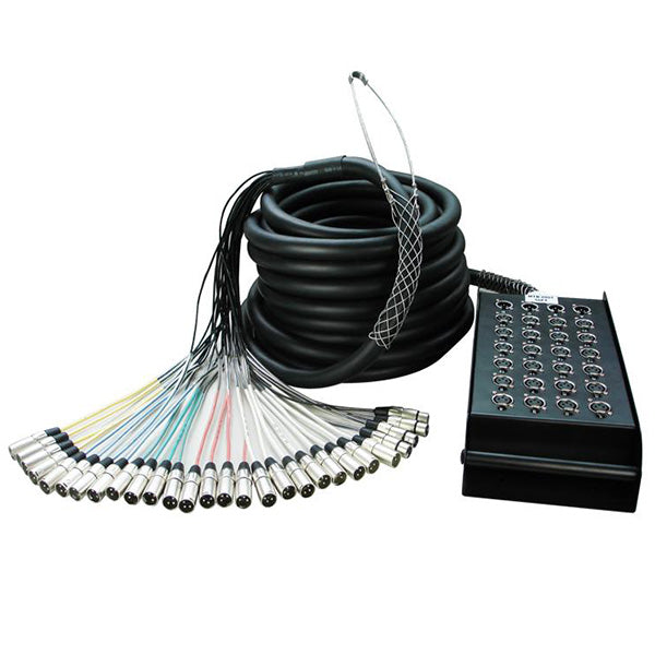 Kirlin MTB-2801 /BK 28 Channel 50 Meter Multi-track Cable XLR Male Female 28 In 28 Out Cable