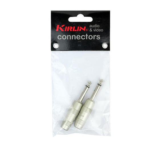 Kirlin CH-2306PR 1/4 Inch Straight Mono Plug Cable Contact Head Mono Jack Pairs