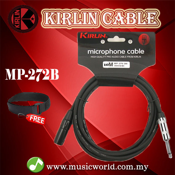 Kirlin MP-272B 10 Meter Mono Jack 6.5mm To XLR Female XLR Patch Cable