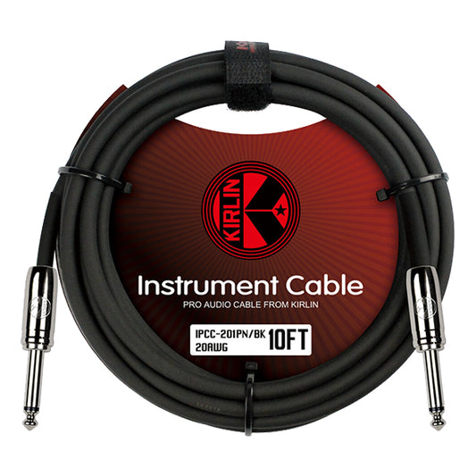 Kirlin Cable IPCC-201PN Mono Plug Instrument Cable For Electric Acoustic Bass Guitar Speaker Amp Keyboard Amplifier Digital Drum Cable (IPCC201PN)