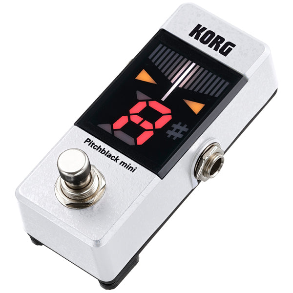 Korg PitchBlack Mini Pedal Tuner Compact Size for Electric Guitar - White (PB-Mini)