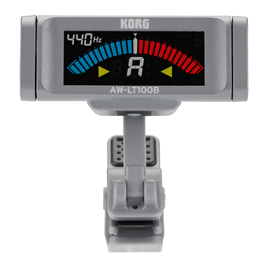 Korg AW-LT100B Clip On Bass Tuner with Colour Display Gray (AW LT100B)