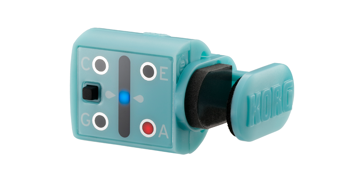 Korg MiniPitch Compact Miniature Clip On Ukulele Tuner with LED Display Ocean Blue (Mini Pitch)