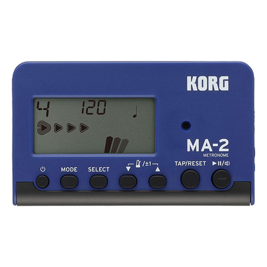 Korg MA2-BLBK LCD Pocket Digital Metronome Black and Blue (MA2BLBK MA2 BLBK)