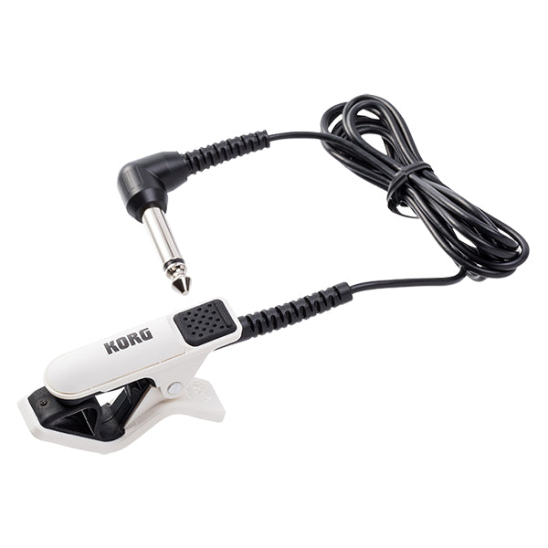 Korg CM-300 Contact Microphone for Brass Instrument Violin Guitar and Ukulele Black White (CM300)