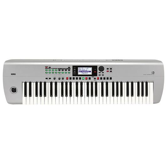 Korg i3 61 Key Workstation Keyboard with Onboard Sequencer and Effect Matte Silver