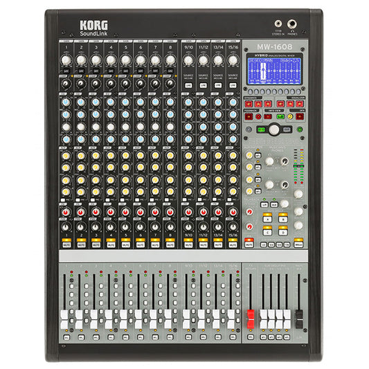 Korg MW-1608 16-Channel Hybrid Mixer with 12 Mic Preamps (MW1608 MW 1608)