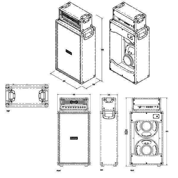 Laney IRF-DUALRIG212 60 Watt IRONHEART IRF-DUALTOP with IRF-CAB212 Guitar Amplifier (IRF DUALRIG212)
