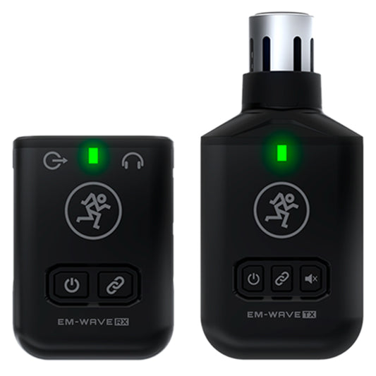 Mackie EM Wave XLR Wireless Plug-On Mic Microphone Handheld System Rechargeable Battery with Case