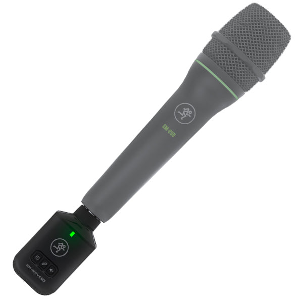 Mackie EM Wave XLR Wireless Plug-On Mic Microphone Handheld System Rechargeable Battery with Case