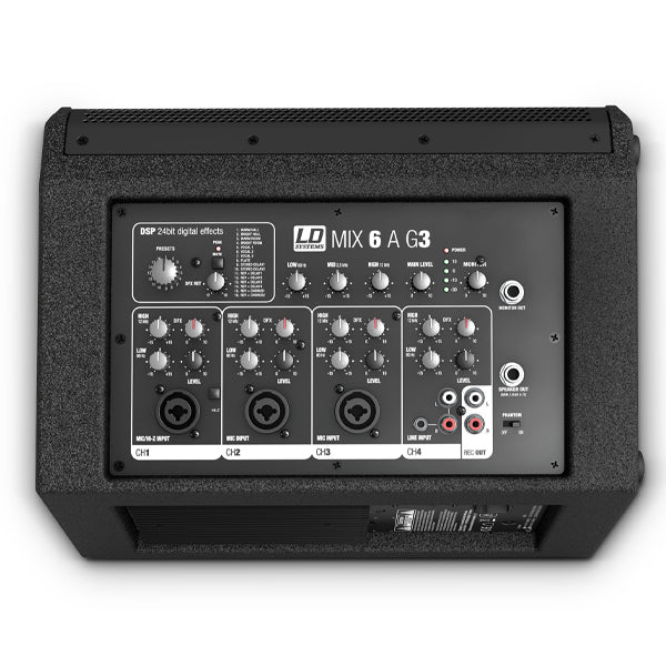 LD Systems MIX 6 A G3 2 X 280 Watt Active 2 Way Loudspeaker with Integrated 4 Channel Mixer (MIX6AG3 LDMIX62AG3)