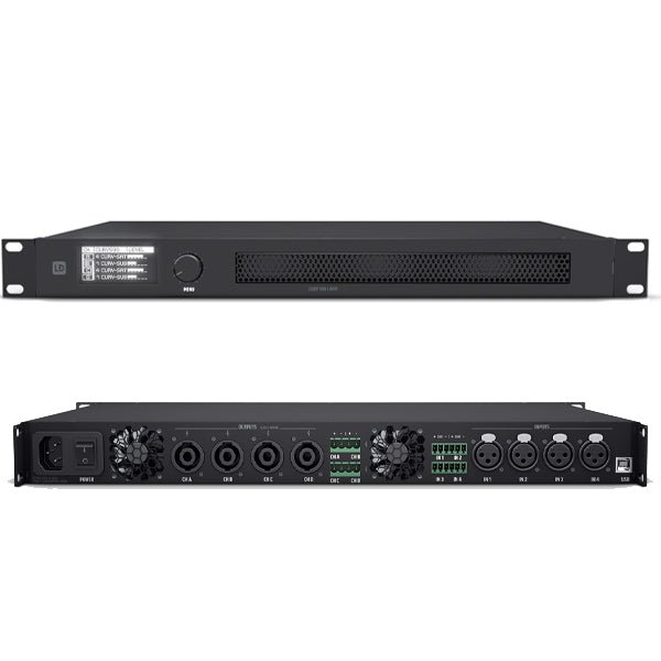 LD Systems CURV 500 I AMP 4-Channel Class D Installation Amplifier with DSP Control (CURV500IAMP)
