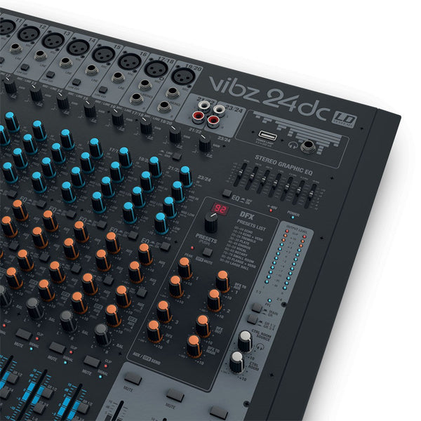 LD Systems VIBZ 24 DC 24 Channel Mixing Console with DFX and Compressor (VIBZ24 DC VIBZ24DC)