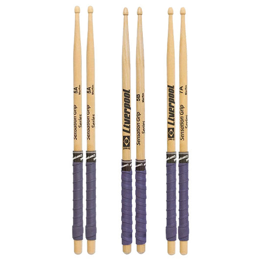 Liverpool Drumstick Sensation Grip Series Marfim Wood Tip Drum Stick - EVA 5AM 5BM 7AM