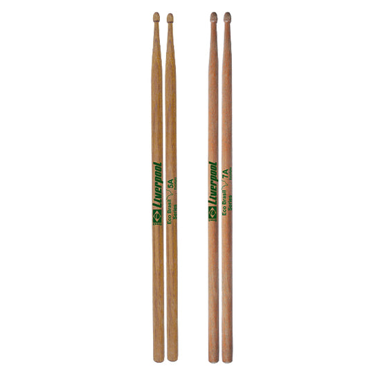 Liverpool Drumstick Eco Brasil Series Eucalyptus Wood Tip Drum Stick - LEBRA 5A 7A