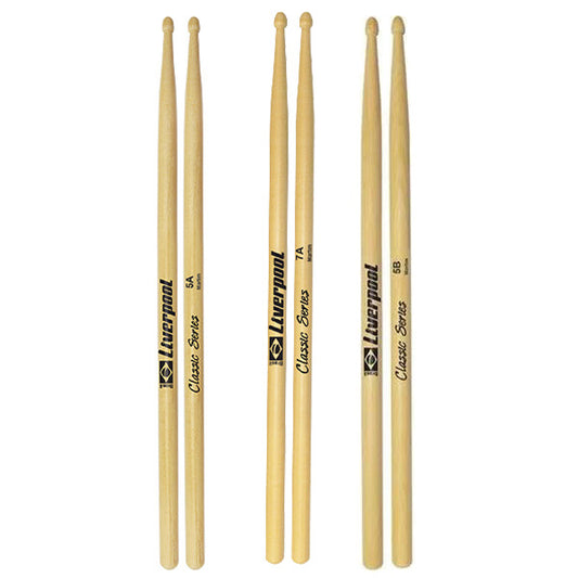 Liverpool Drumstick Marfim Classic Series Wood Tip Drum Stick - LL 5AM 5BM 7AM