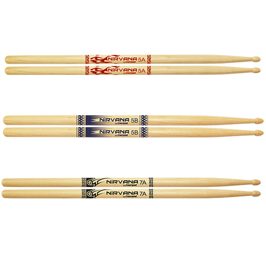 Liverpool Drumstick Linha Nirvana Black Wood Tip Drum Stick - NI 5A 5B 7A