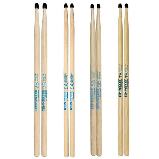 Liverpool Drumstick Tennnese American Hickory Nylon Tip Drum Stick - TNHY 2BN 5AN 5BN 7AN