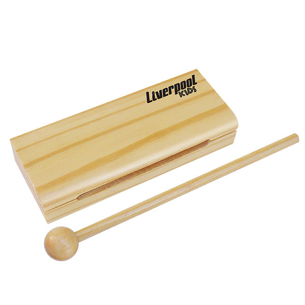 Liverpool Drumstick PI TIJ Brick Sound Block Pinus Wood with Mallet Kids Percussion (PITIJ)