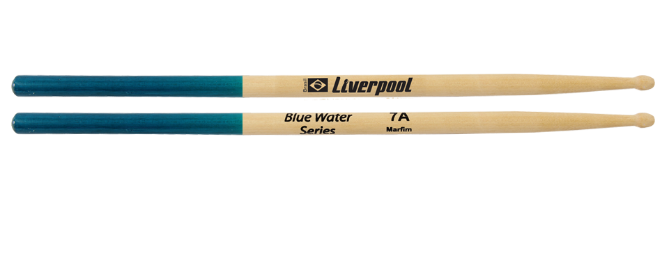 Liverpool Drumstick Blue Water Series Marfim Wood Tip Drum Stick - NAU 5AM 5BM 7AM