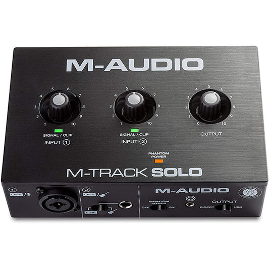 M-Audio M-Track Solo 2 Channel USB Audio Interface with Software (M Audio M Track)