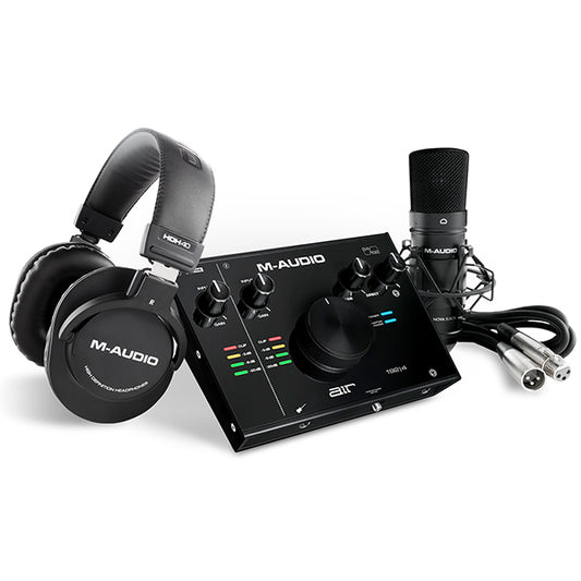M-Audio AIR 192|4 Vocal Studio Pro USB Audio Interface , Nova Black Condenser Microphone and HDH40 Headphone (192 4)