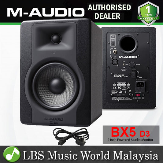 M-Audio BX5 D3 5 inch Powered Studio Monitor Speaker (M Audio BX 5)