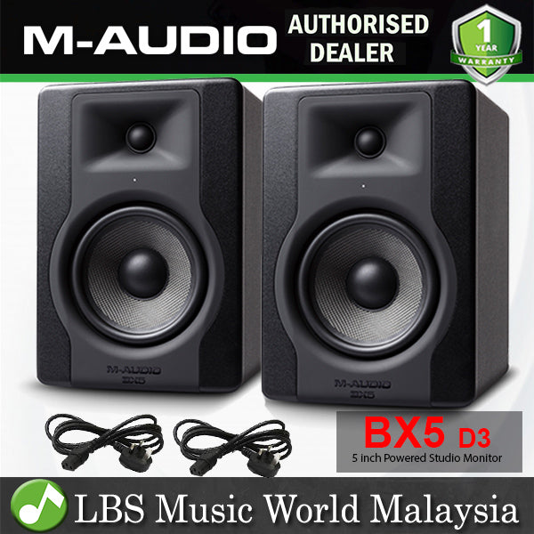 M-Audio BX5 D3 5 inch Powered Studio Monitor Speaker (M Audio BX 5)
