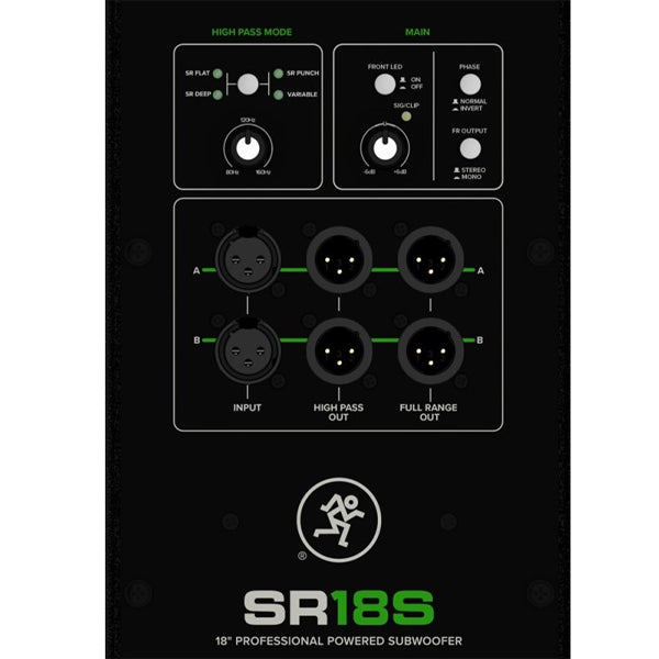 Mackie SR18S 1600Watt 18 Inch Woofer Professional Powered Subwoofer Speaker with Bluetooth (SR 18S)