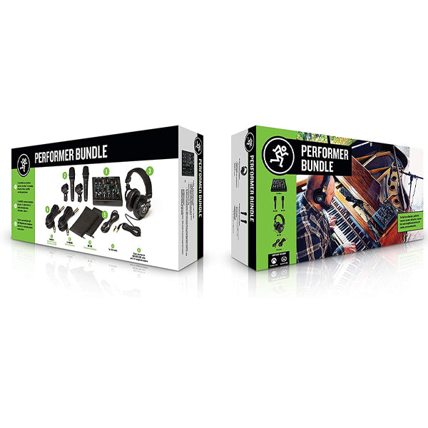 Mackie Performer Bundle with ProFX6v3 Mixer, EM-89D Microphone, MC-100 Headphone and Mic Stand (ProFx6 EM89D MC100)