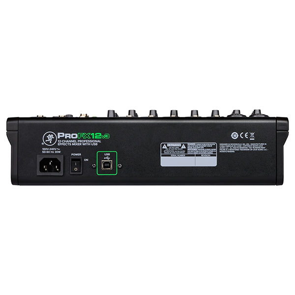Mackie ProFX12v3 12 Channel Mixer Compact USB Mixers with Effects (Pro FX 12v3 ProFx12 ProFX 12 v3)