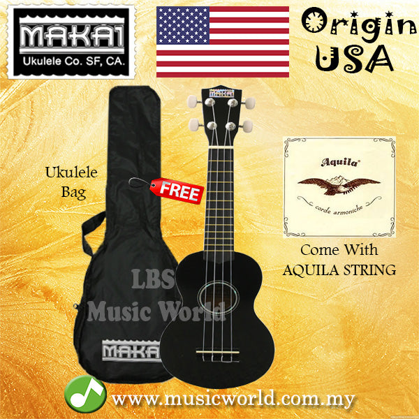MAKAI MK10 Ukulele Soprano with Bag Colourful Ukulele With Aquila String USA Ukulele