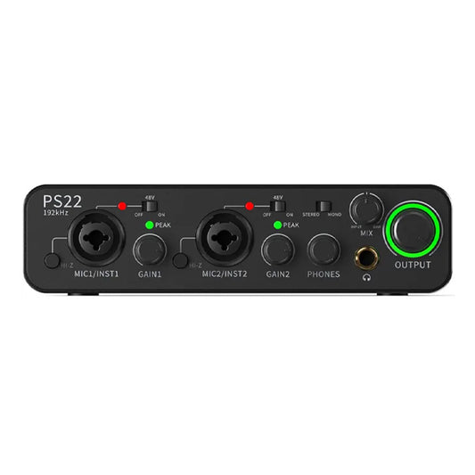 Maono PS22 Audio Interface for Recording Music Production and Guitar Audio Mixer