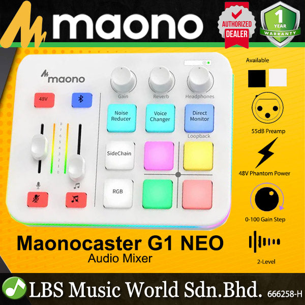 Maono Maonocaster G1 NEO Audio Mixer For Game Streamer with Built in Pro Preamp