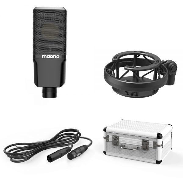 Maono PM500-HC Closed Back Dynamic Mic Large Diaphragm Condenser Microphone with Hardcase (PM500 HC)